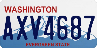 WA license plate AXV4687