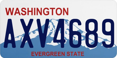 WA license plate AXV4689