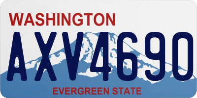 WA license plate AXV4690