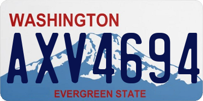 WA license plate AXV4694