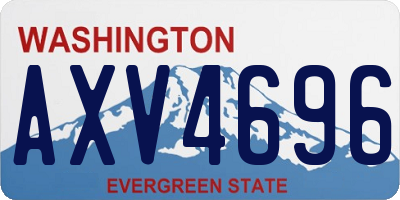 WA license plate AXV4696