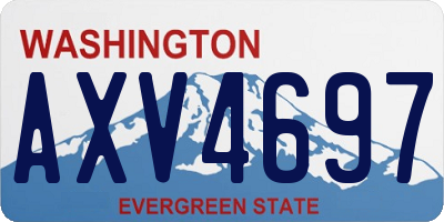 WA license plate AXV4697