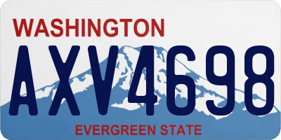 WA license plate AXV4698