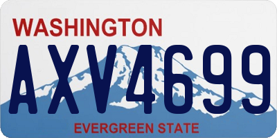 WA license plate AXV4699