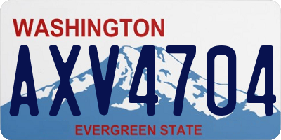 WA license plate AXV4704