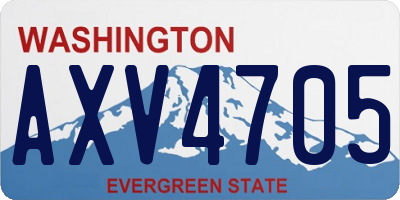 WA license plate AXV4705