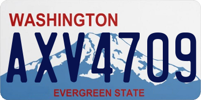 WA license plate AXV4709