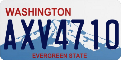 WA license plate AXV4710