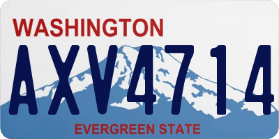 WA license plate AXV4714