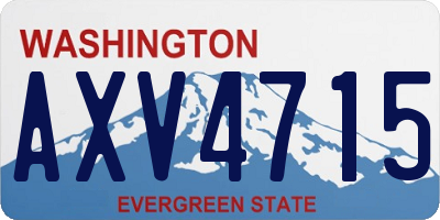 WA license plate AXV4715