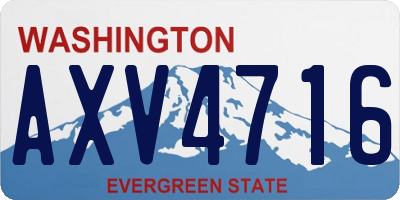WA license plate AXV4716