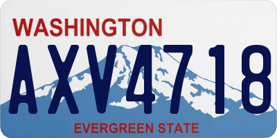 WA license plate AXV4718