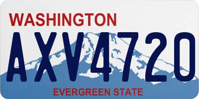 WA license plate AXV4720