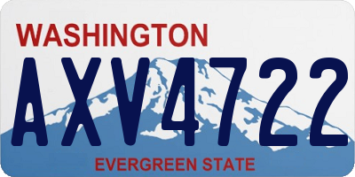 WA license plate AXV4722