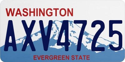 WA license plate AXV4725