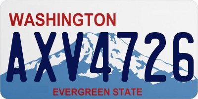 WA license plate AXV4726