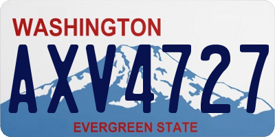 WA license plate AXV4727