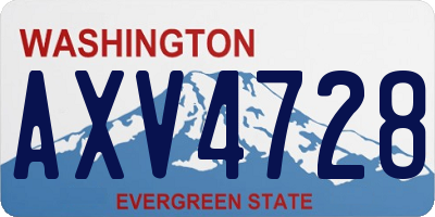 WA license plate AXV4728