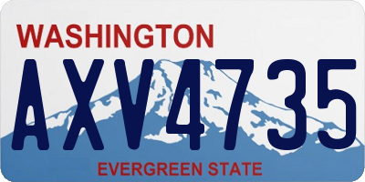 WA license plate AXV4735