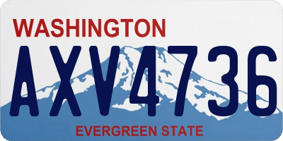 WA license plate AXV4736