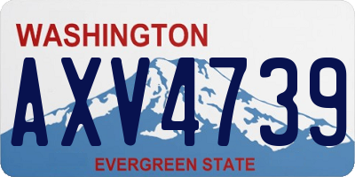 WA license plate AXV4739
