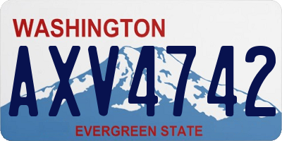 WA license plate AXV4742