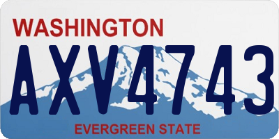 WA license plate AXV4743
