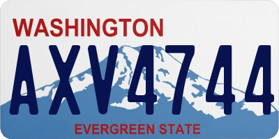 WA license plate AXV4744