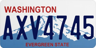WA license plate AXV4745