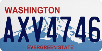 WA license plate AXV4746