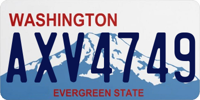 WA license plate AXV4749