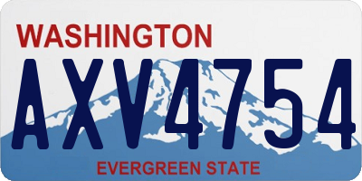 WA license plate AXV4754