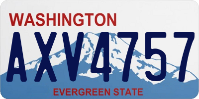 WA license plate AXV4757