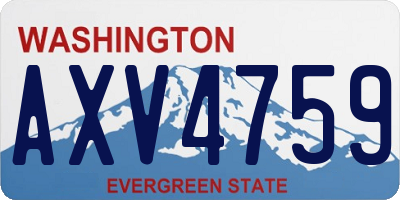 WA license plate AXV4759