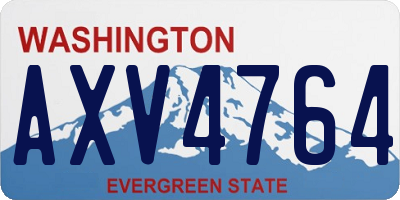 WA license plate AXV4764