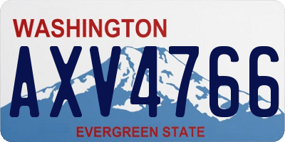WA license plate AXV4766