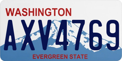 WA license plate AXV4769