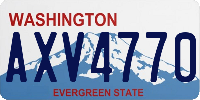 WA license plate AXV4770