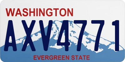 WA license plate AXV4771