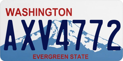 WA license plate AXV4772