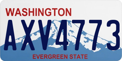 WA license plate AXV4773