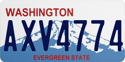 WA license plate AXV4774