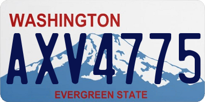 WA license plate AXV4775