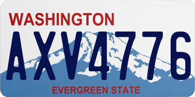 WA license plate AXV4776