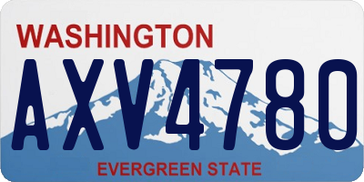 WA license plate AXV4780