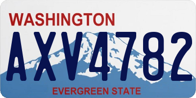 WA license plate AXV4782