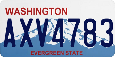 WA license plate AXV4783