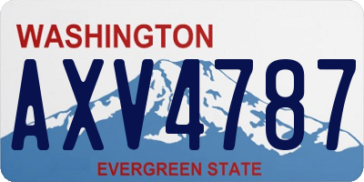 WA license plate AXV4787