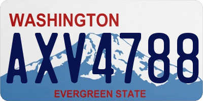 WA license plate AXV4788
