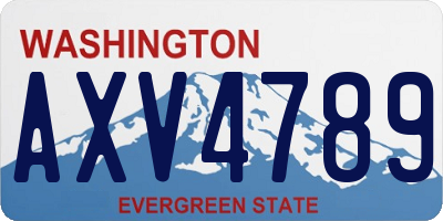 WA license plate AXV4789